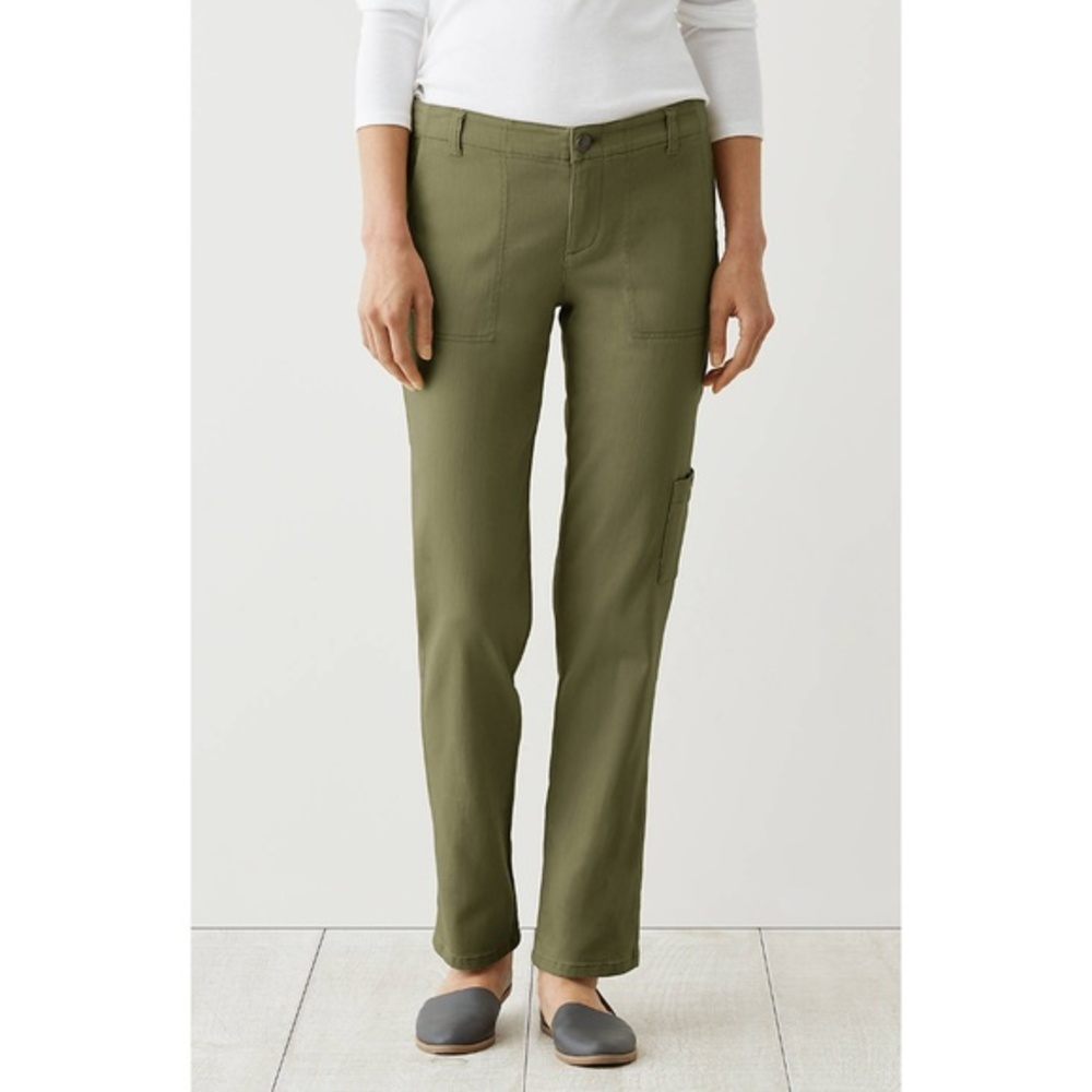 NWT Petite 2 J Jill Army Green Stretch Denim Jeans